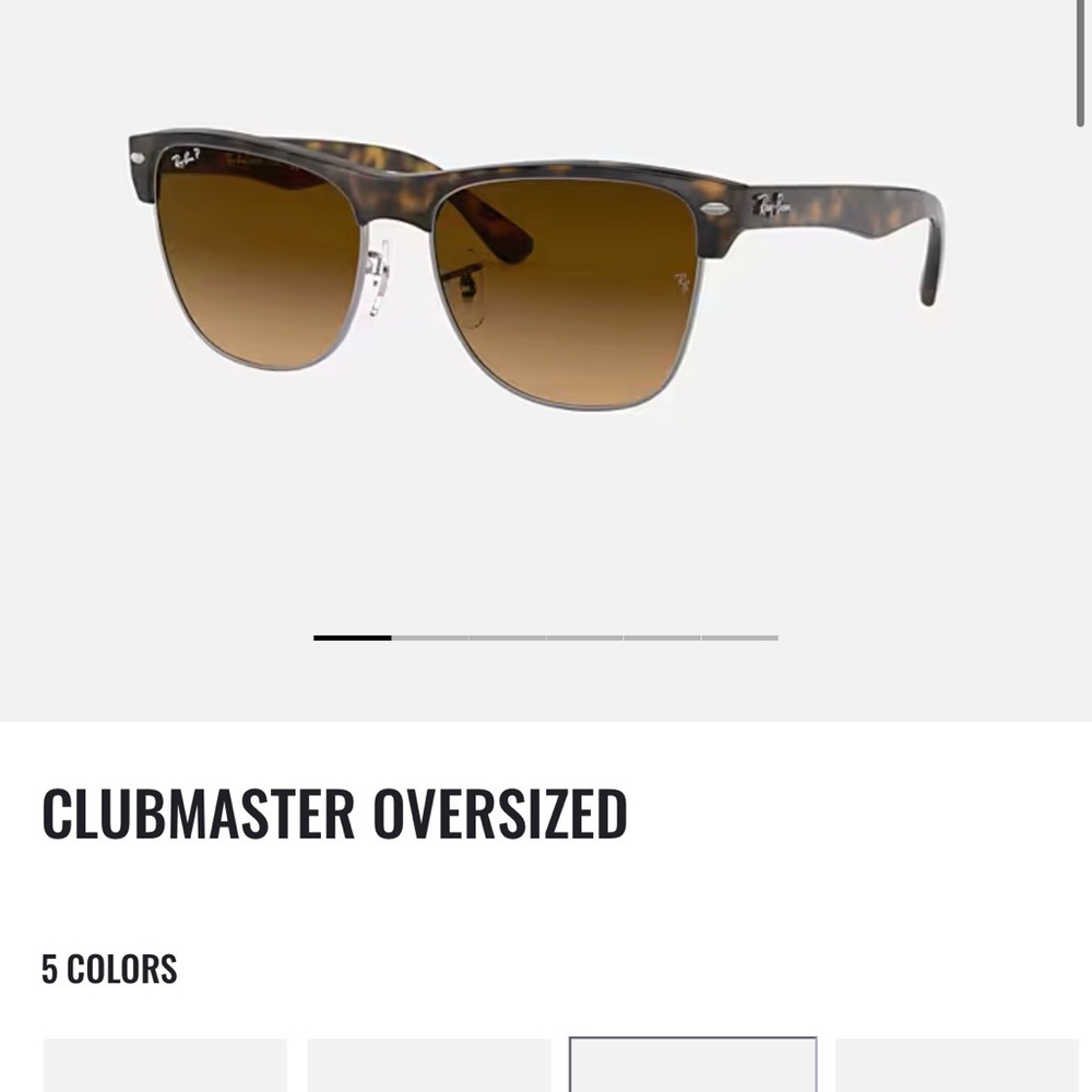 Authentic Ray-Ban Tortoise oversized clubmaster h… - image 3